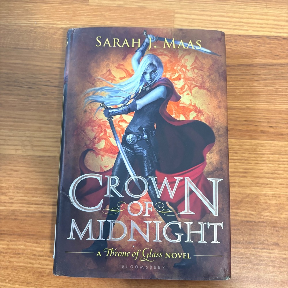 Crown of Midnight Sarah J Maas 1st Edition & Print English Hardcover Ex Library
